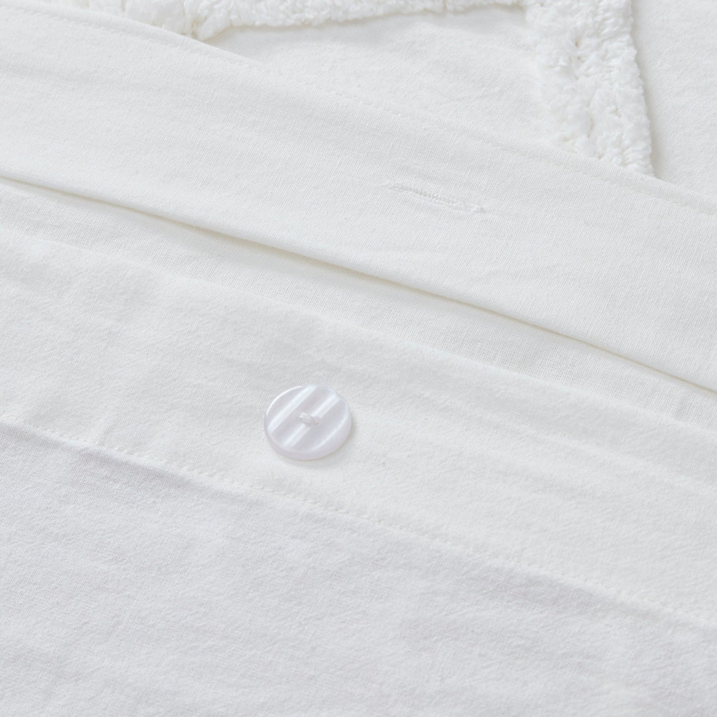 Parure de lit 3 pièces INK+IVY Mila en coton avec touffetage chenille