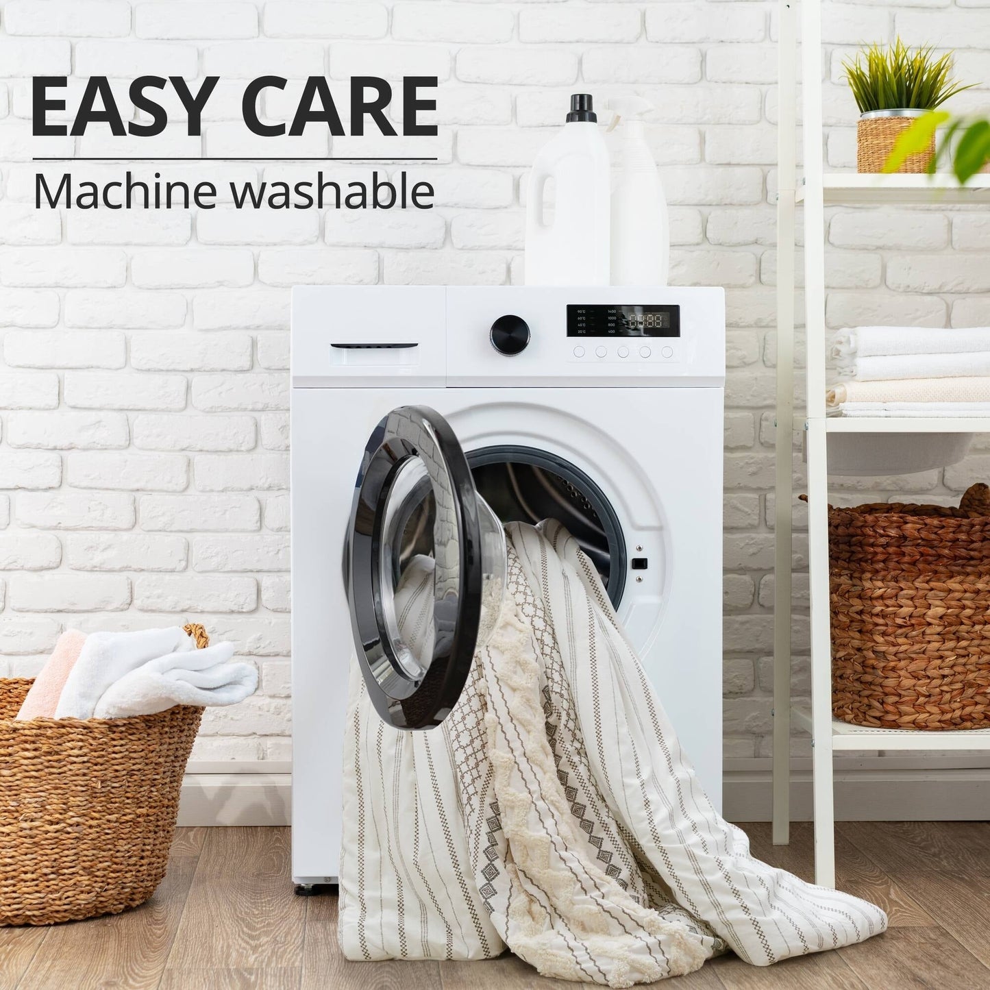 Ensemble de couette en coton imprimé INK+IVY Imani avec chenille