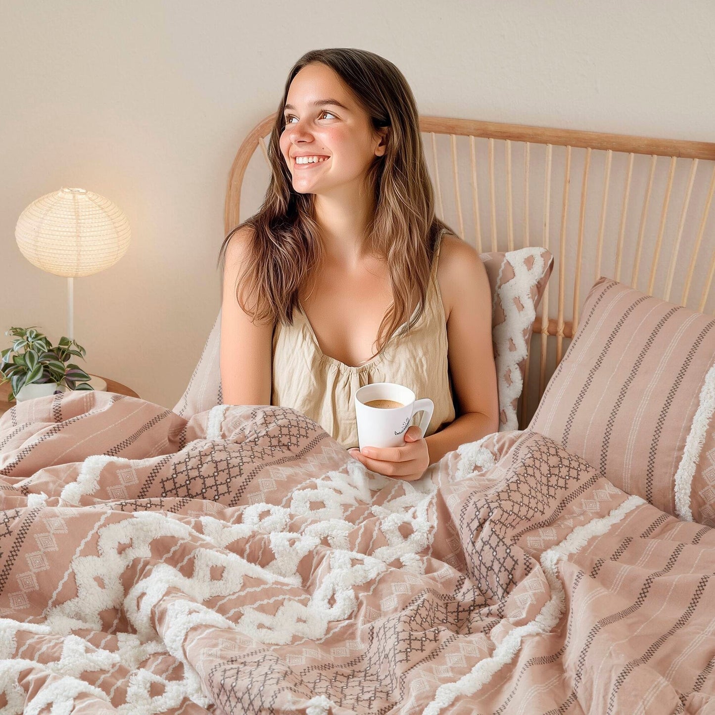 Ensemble de couette en coton imprimé INK+IVY Imani avec chenille