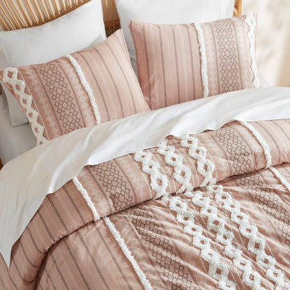 Ensemble de couette en coton imprimé INK+IVY Imani avec chenille