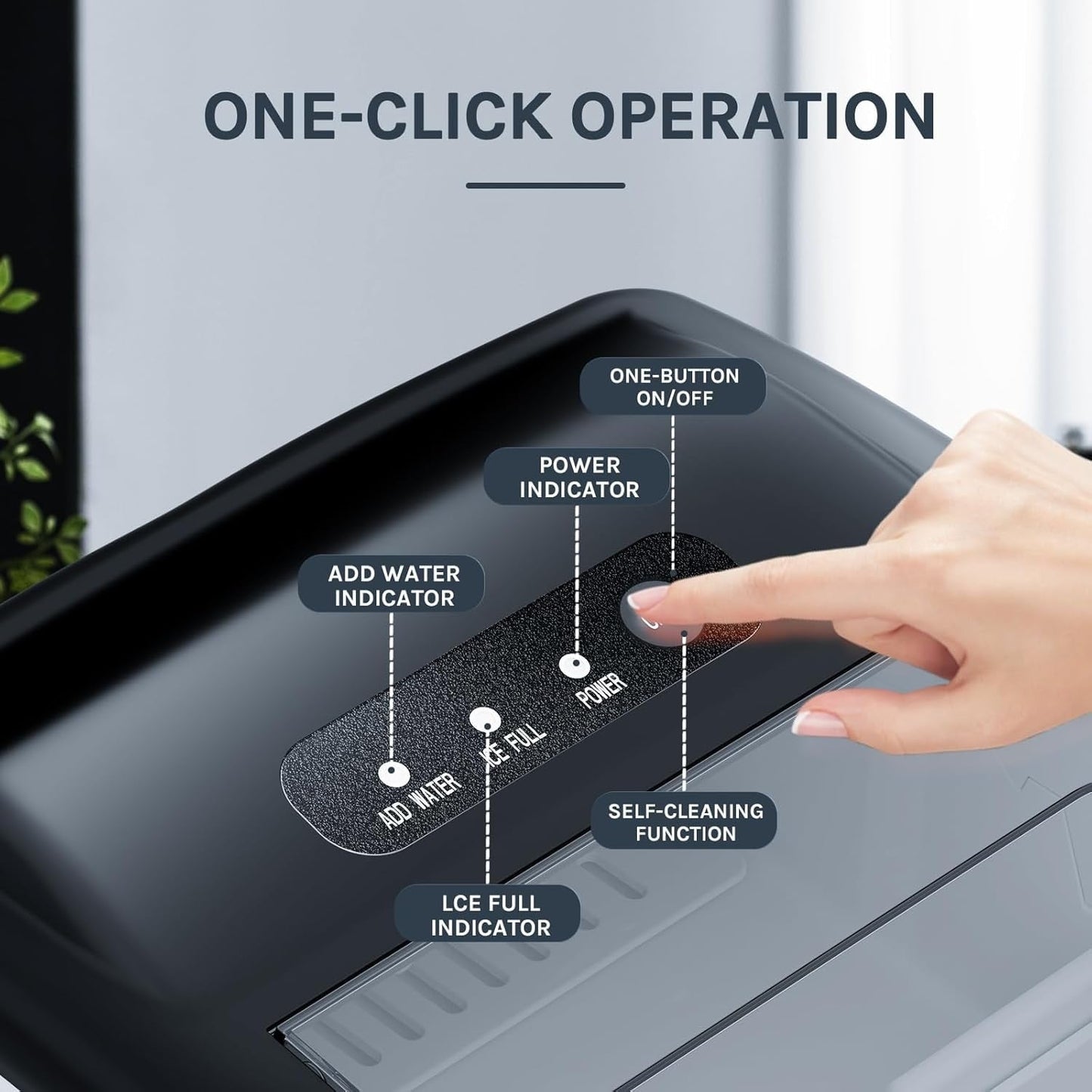 Machine à glaçons de comptoir, machine à glaçons portable avec poignée, machine à glaçons autonettoyante, pour la maison/le bureau/la cuisine