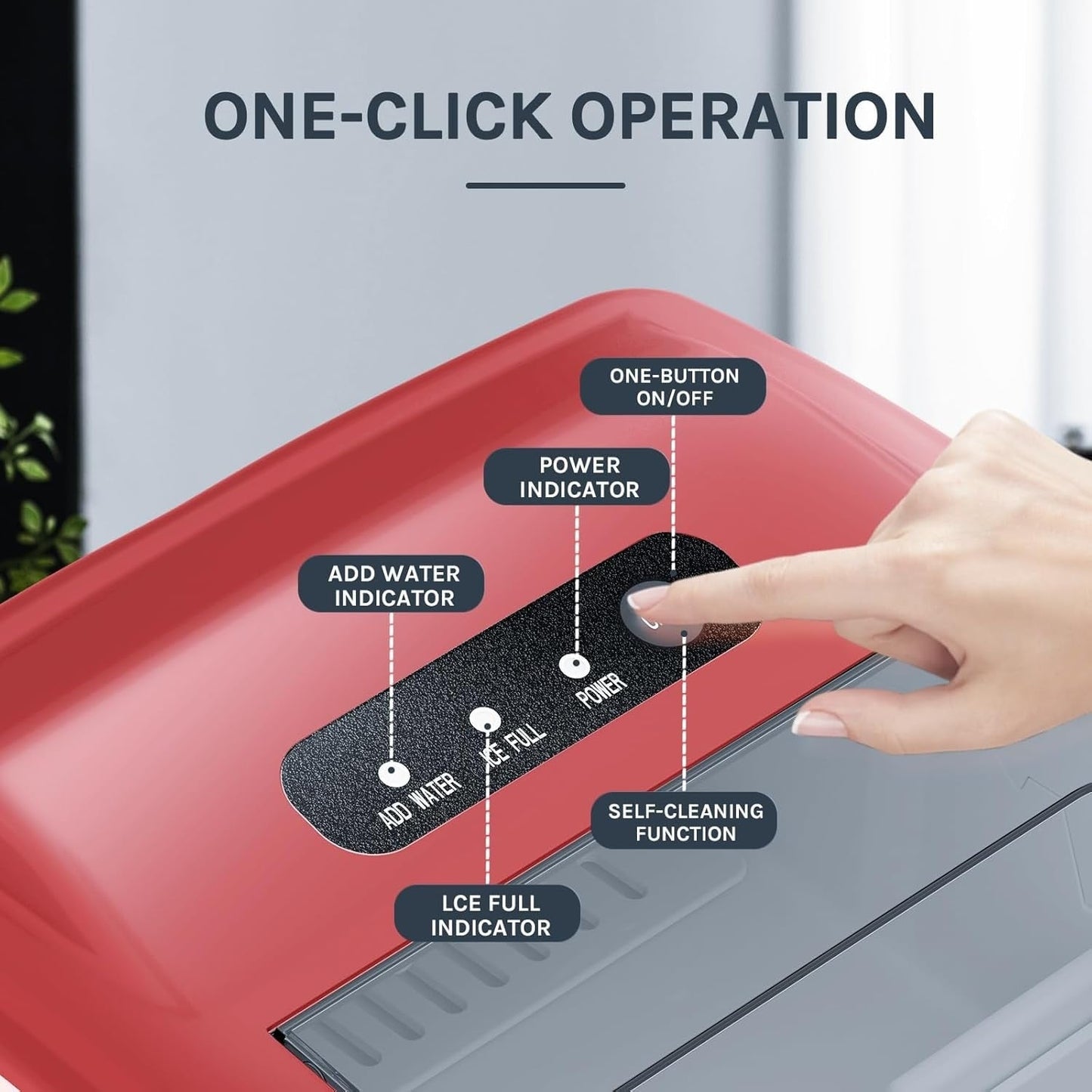 Machine à glaçons de comptoir, machine à glaçons portable avec poignée, machine à glaçons autonettoyante, pour la maison/le bureau/la cuisine