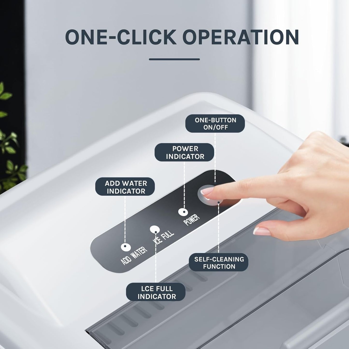 Machine à glaçons de comptoir, machine à glaçons portable avec poignée, machine à glaçons autonettoyante, pour la maison/le bureau/la cuisine