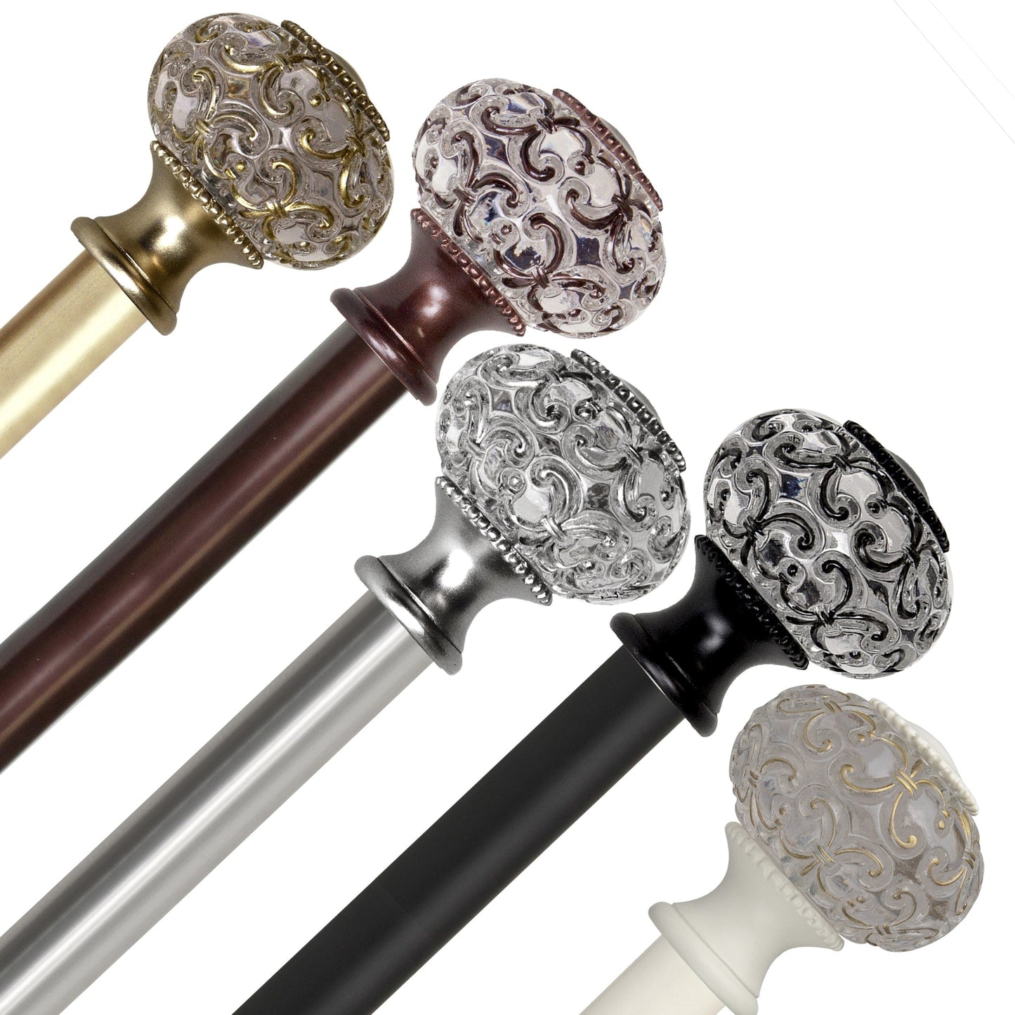 Tringle à rideaux réglable InStyleDesign Sadie de 2,5 cm de diamètre