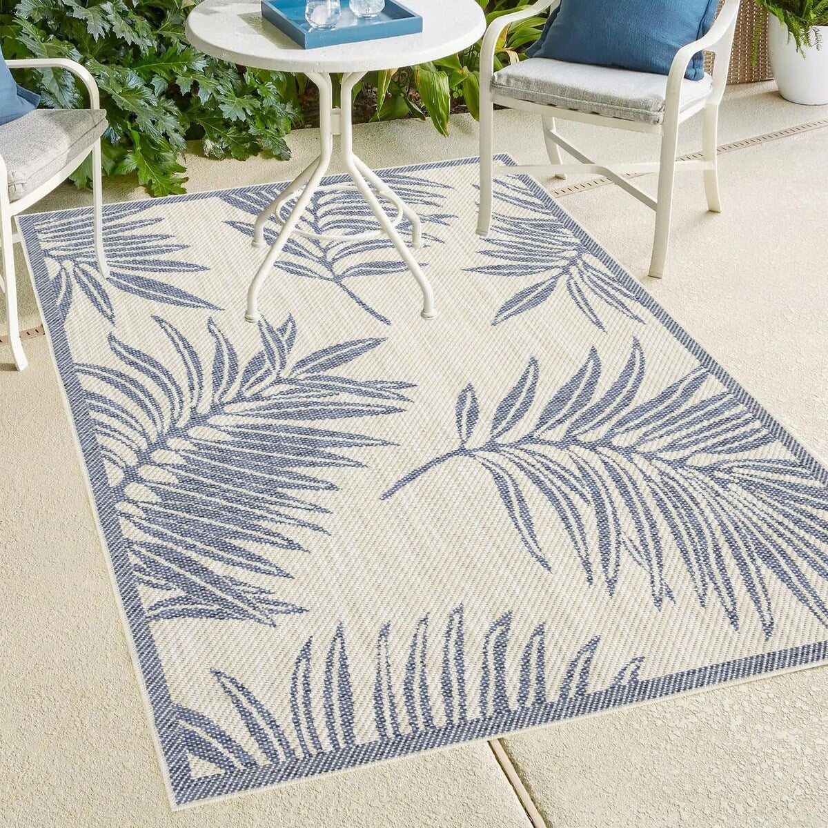Tapis d'intérieur/extérieur / Passe-plat / Paillasson - Lavable en machine, résistant aux intempéries et aux UV - Imperméable - Liana