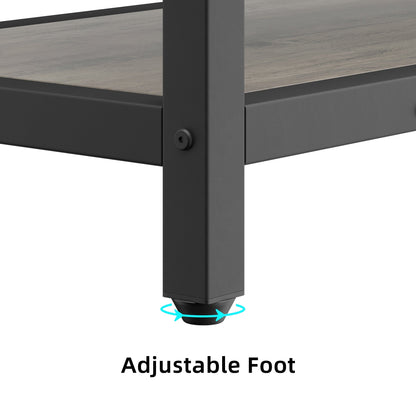 Porte-manteau industriel avec banc à chaussures intégré, meuble d'entrée 3 en 1