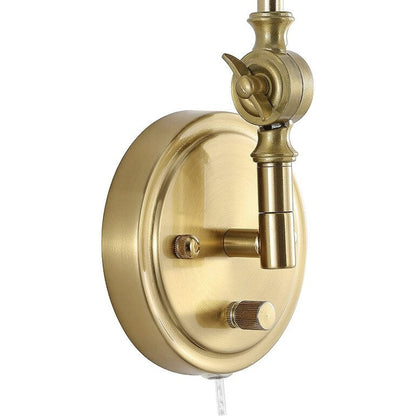 Applique murale industrielle WINGBO à bras articulé avec abat-jour en métal, lot de 2...