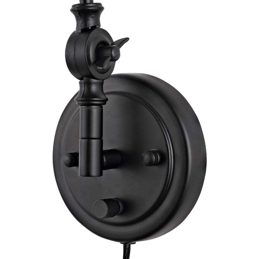 Applique murale industrielle WINGBO à bras articulé avec abat-jour en métal, lot de 2...