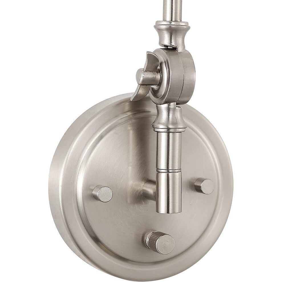 Applique murale industrielle WINGBO à bras articulé avec abat-jour en métal, lot de 2...