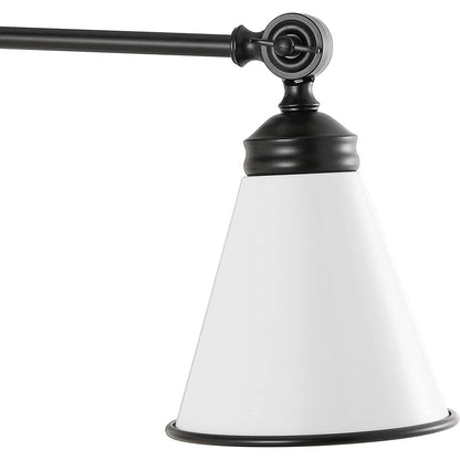 Applique murale industrielle WINGBO à bras articulé avec abat-jour en métal, lot de 2...