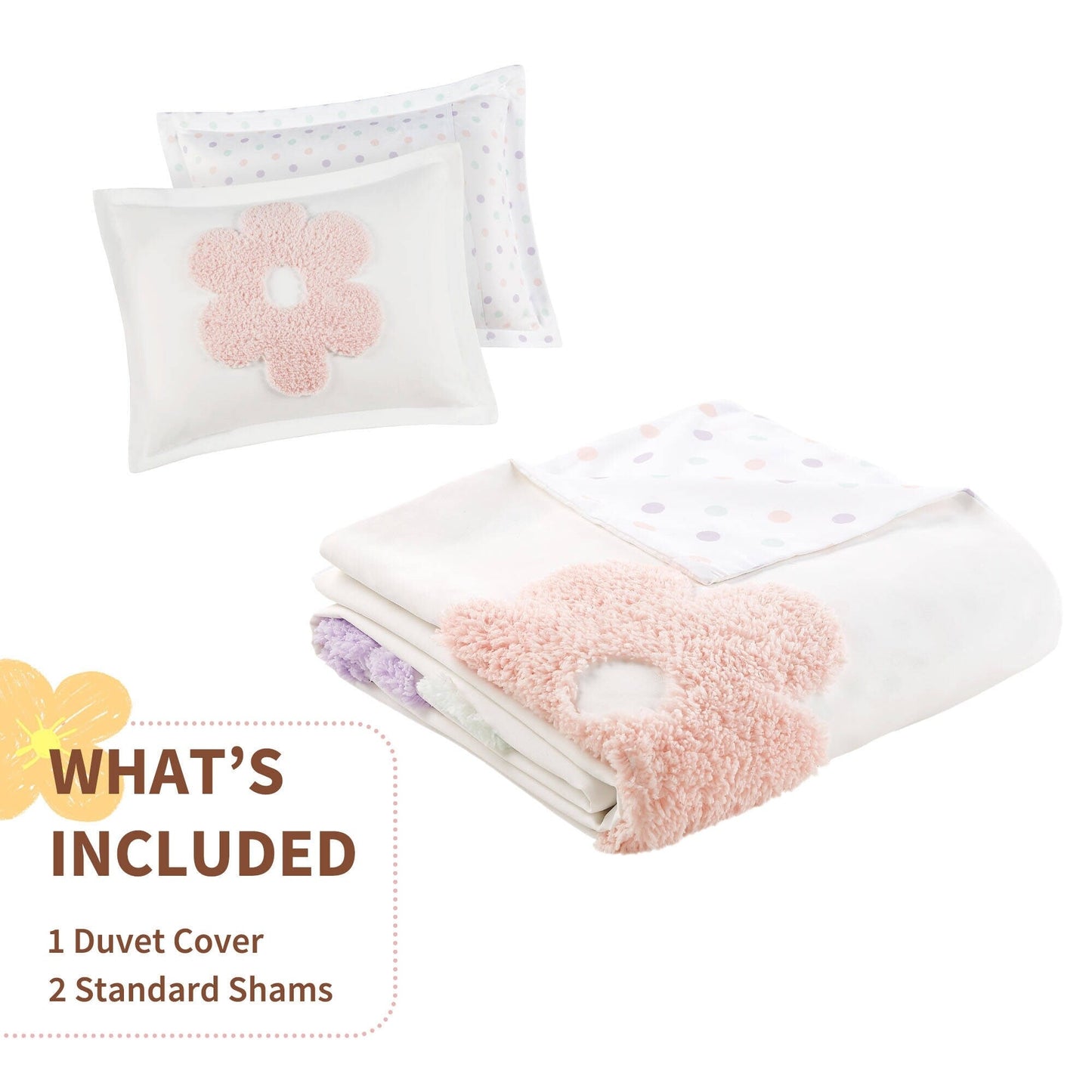 Parure de lit réversible en chenille tuftée Madeline Floral d'Intelligent Design Kids