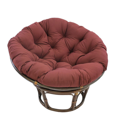 Chaise Papasan Bali en rotin de 42 pouces avec coussin en sergé