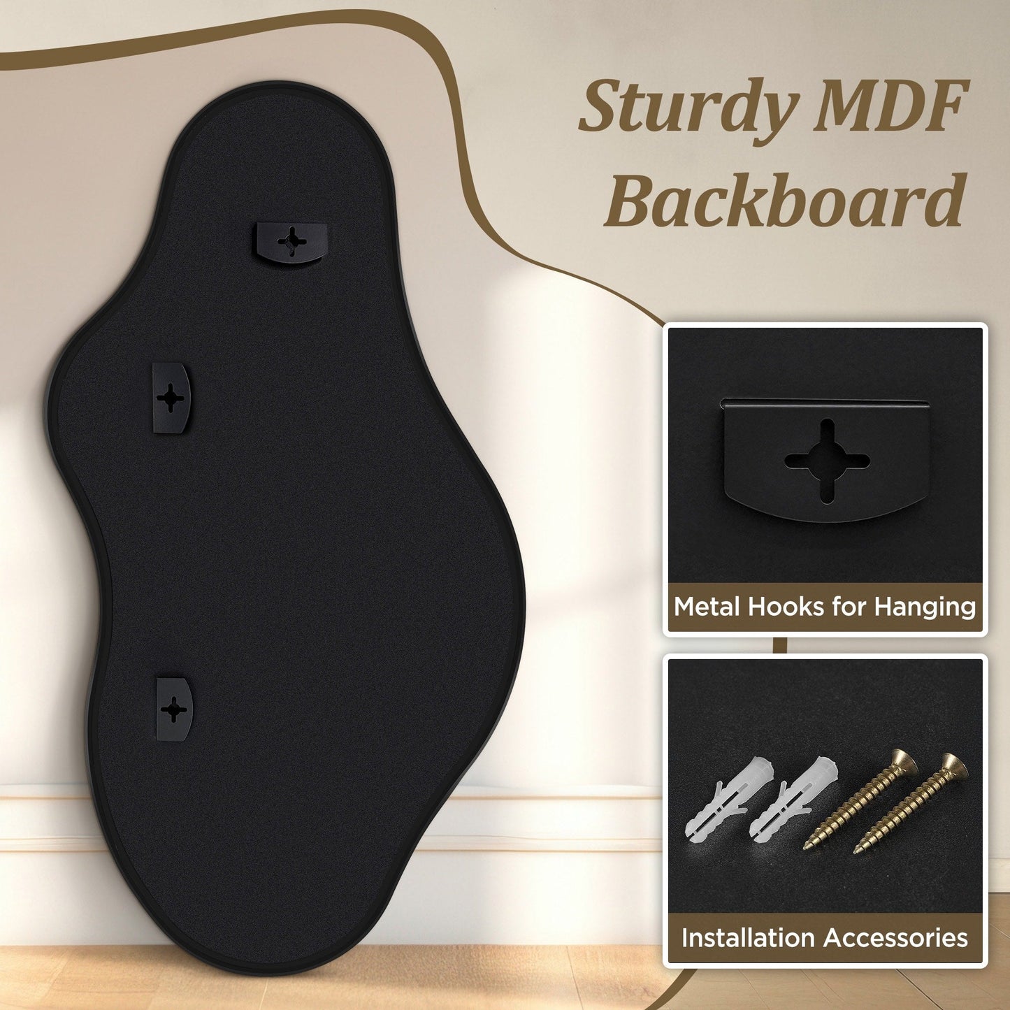 Miroir mural irrégulier Miroir mural décoratif asymétrique