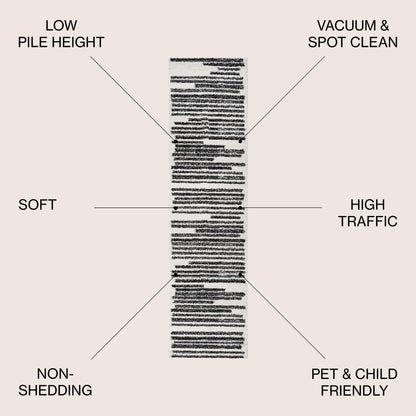JONATHAN Y Tapis moderne à rayures berbères Aksil