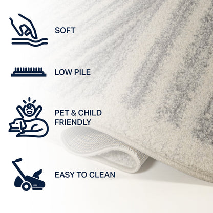 JONATHAN Y Tapis moderne à rayures berbères Aksil