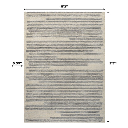 JONATHAN Y Tapis moderne à rayures berbères Aksil