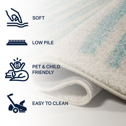 JONATHAN Y Tapis moderne à rayures berbères Aksil