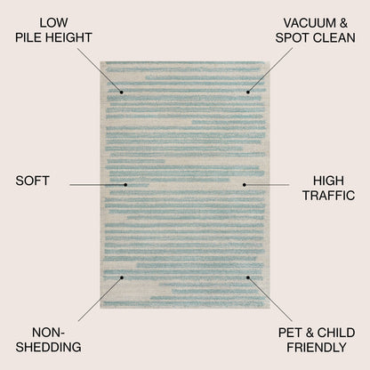 JONATHAN Y Tapis moderne à rayures berbères Aksil