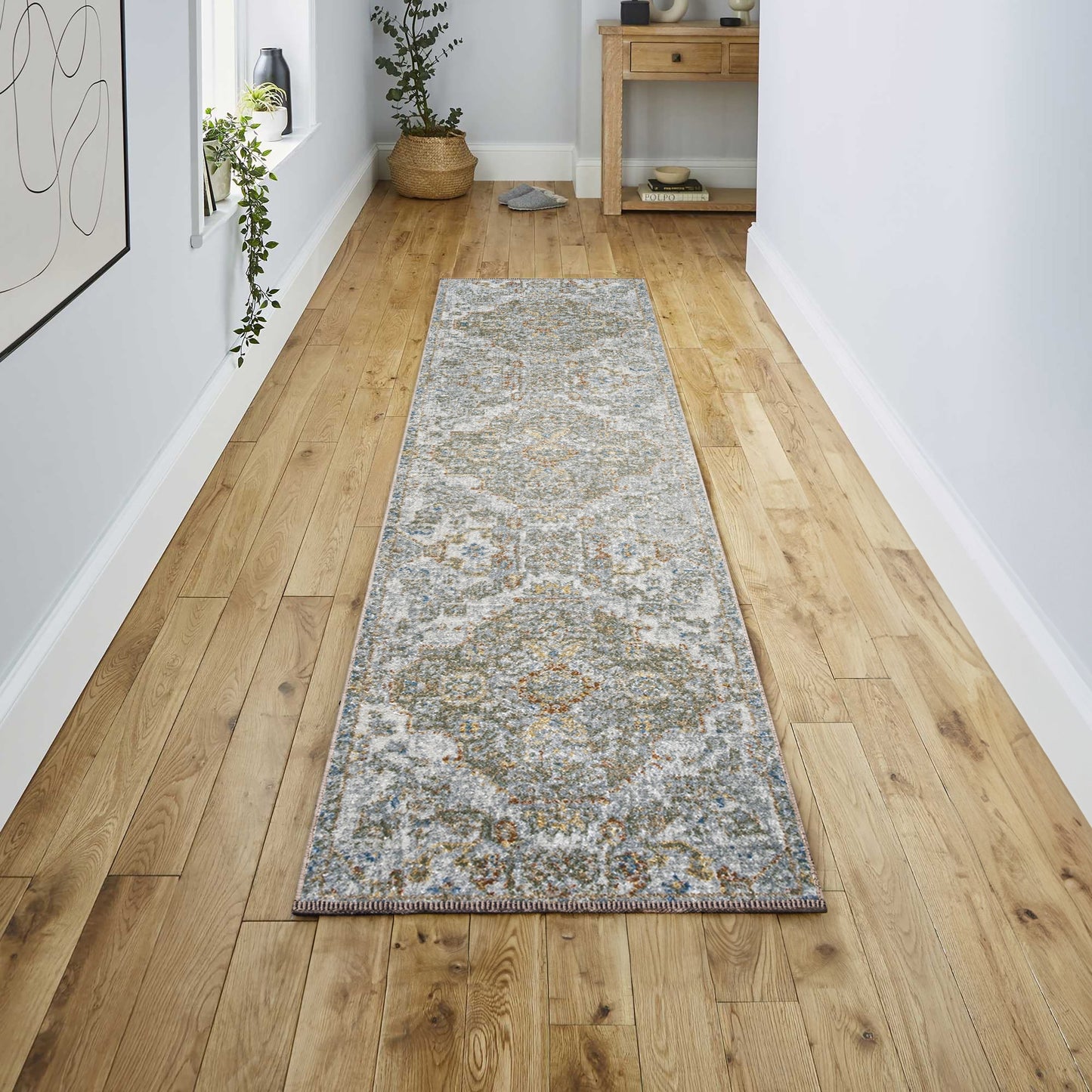 Tapis JONATHAN Y Brandy Bohemian Medallion à poils courts, lavable en machine, couleur crème/terre.