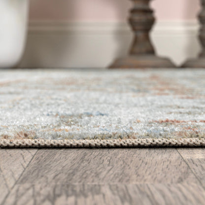 Tapis JONATHAN Y Brandy Bohemian Medallion à poils courts, lavable en machine, couleur crème/terre.