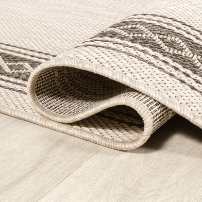 Tapis d'intérieur/extérieur JONATHAN Y Havana Classic à bordure losanges