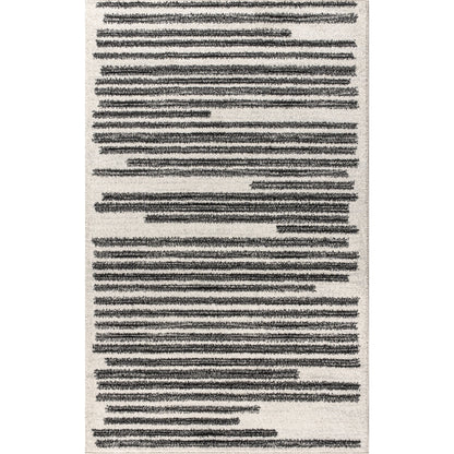 JONATHAN Y Tapis moderne à rayures berbères Aksil