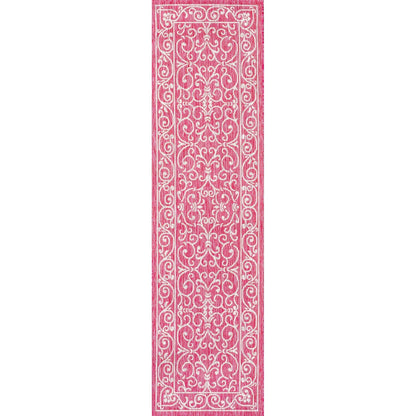 Tapis d'intérieur/extérieur JONATHAN Y à tissage texturé filigrane