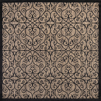 Tapis d'intérieur/extérieur à tissage texturé JONATHAN Y Ourika