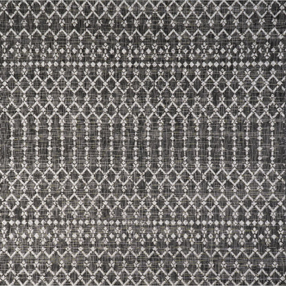 Tapis d'intérieur/extérieur JONATHAN Y Trebol à tissage géométrique texturé marocain