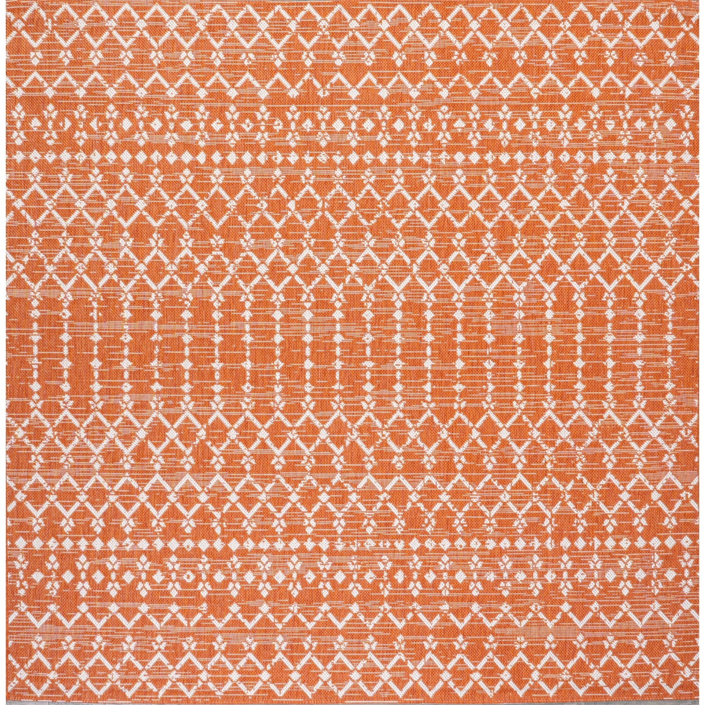 Tapis d'intérieur/extérieur JONATHAN Y Trebol à tissage géométrique texturé marocain