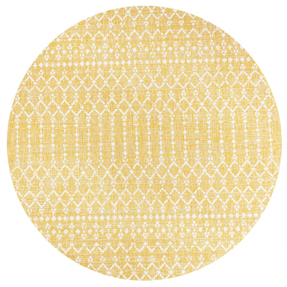 Tapis d'intérieur/extérieur JONATHAN Y Trebol à tissage géométrique texturé marocain