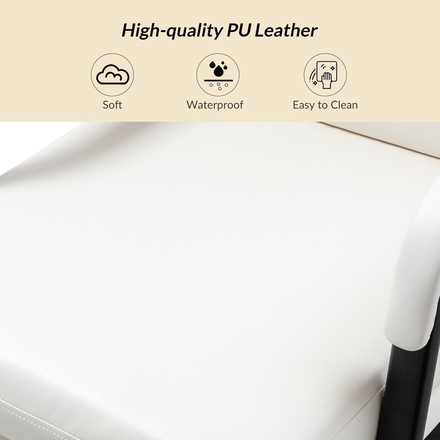 Chaise de travail moderne Joseph en similicuir avec verrouillage de l'inclinaison et inclinaison centrale par HULALA HOME