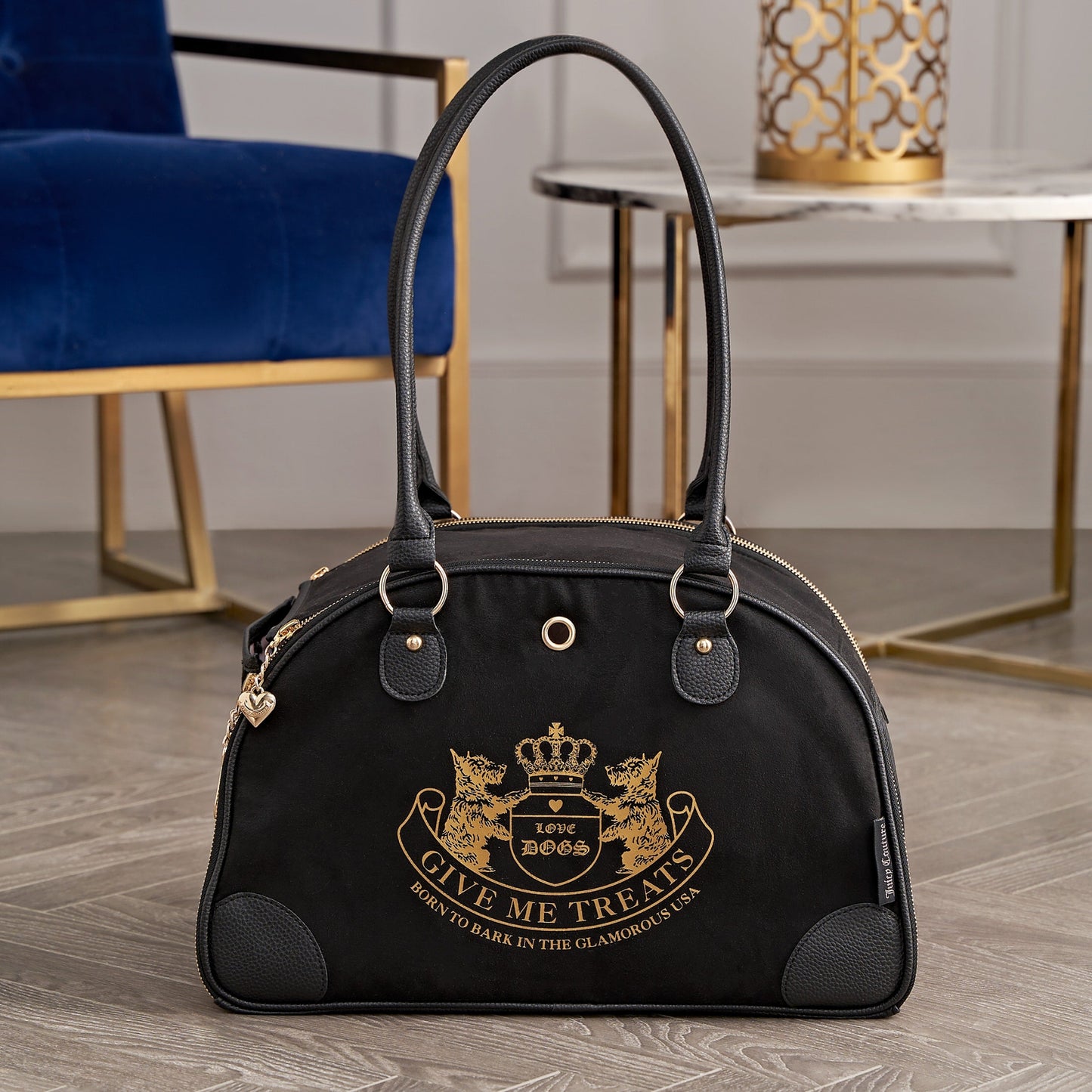 Sac de transport élégant Juicy Couture Give Me Treats pour animaux de compagnie - Sac de voyage