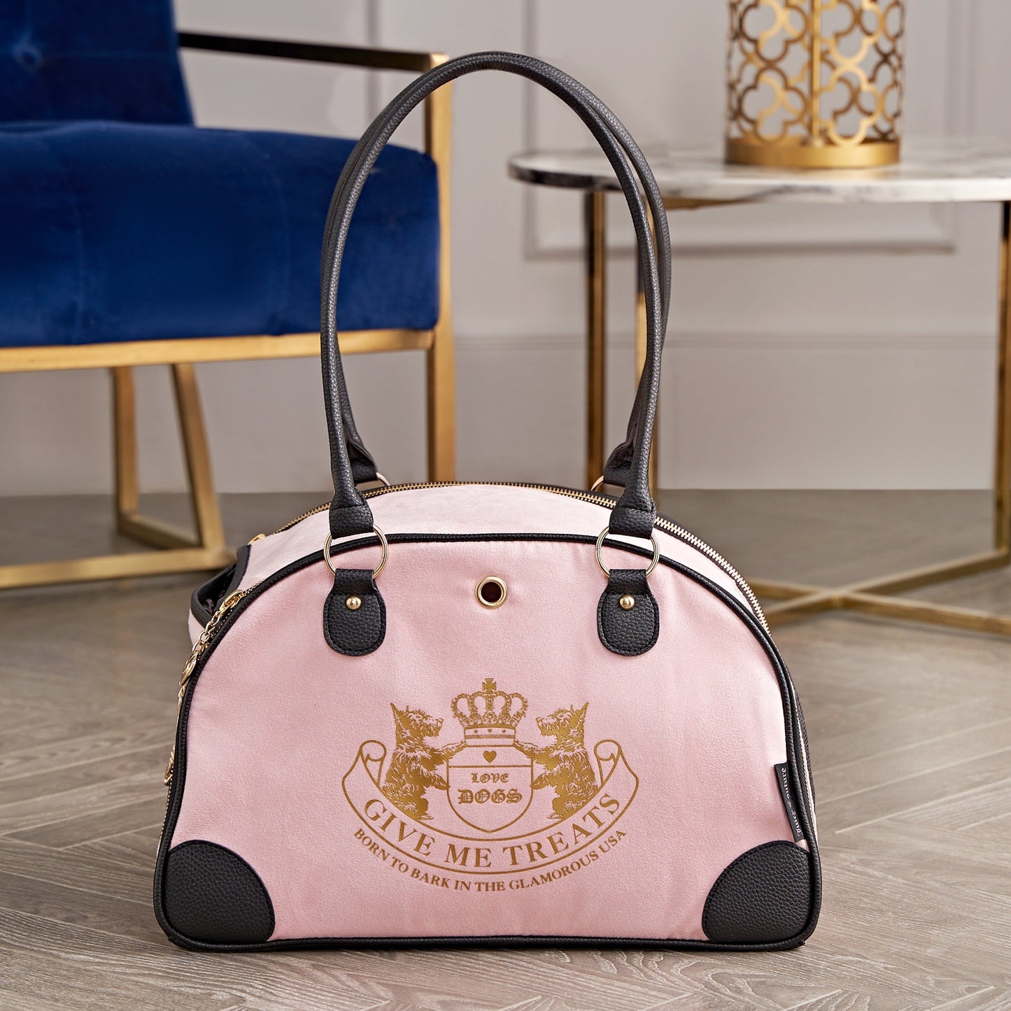 Sac de transport élégant Juicy Couture Give Me Treats pour animaux de compagnie - Sac de voyage