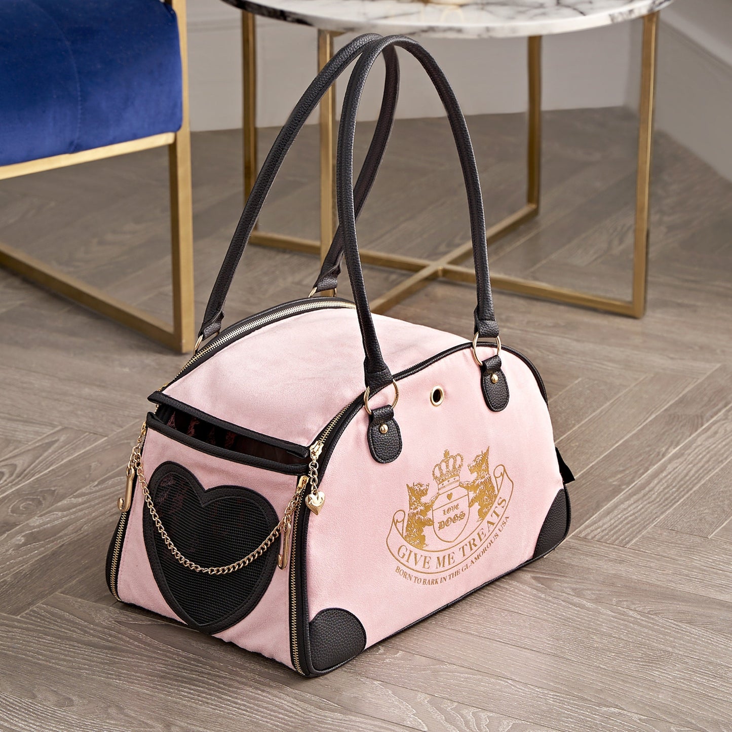 Sac de transport élégant Juicy Couture Give Me Treats pour animaux de compagnie - Sac de voyage