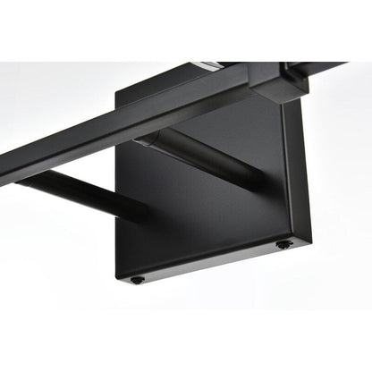 Applique murale Julian 1 lumière noire et transparente