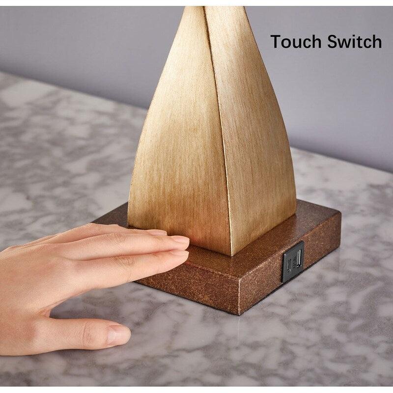 Lampe de table tactile KAWOTI 22'' avec ports USB et ampoules (lot de 2)