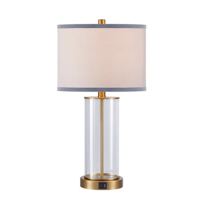 Lampe de table tactile KAWOTI 23,25 avec port USB et ampoules incluses