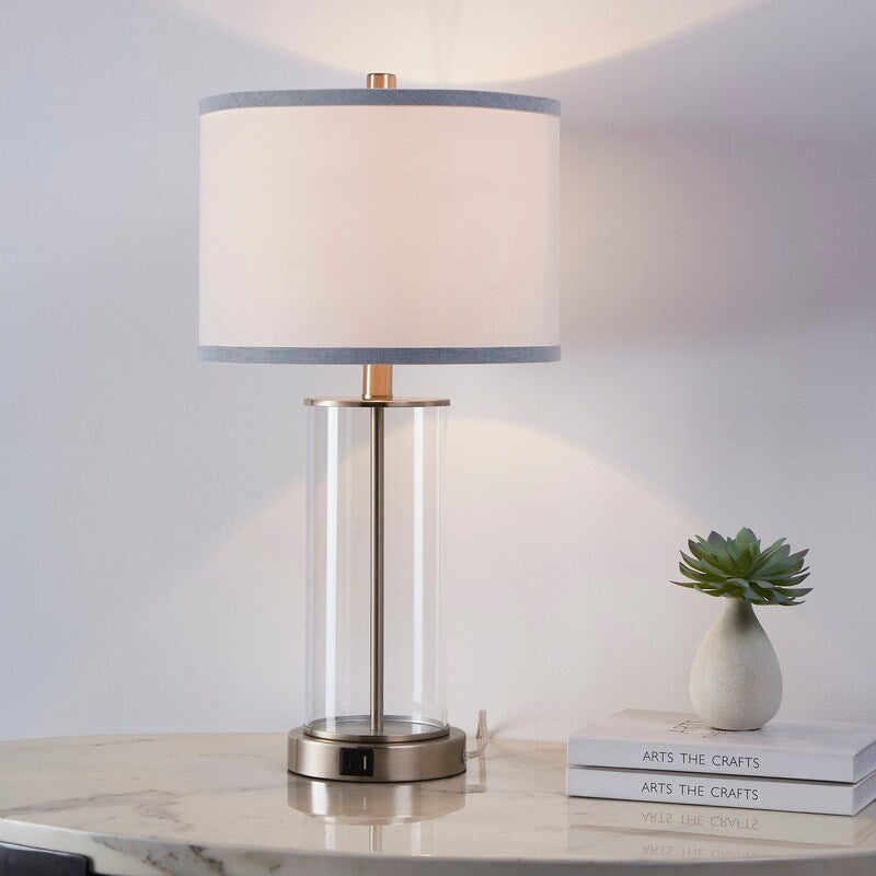 Lampe de table tactile KAWOTI 23,25 avec port USB et ampoules incluses