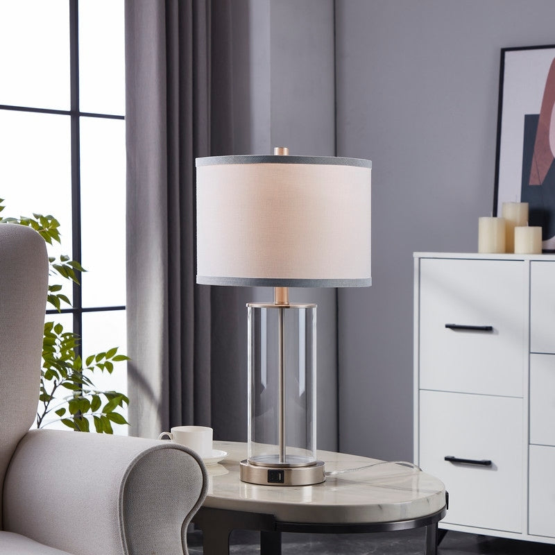 Lampe de table tactile KAWOTI 23,25 avec port USB et ampoules incluses