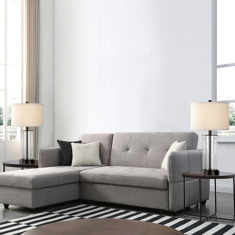 Lampe de table tactile KAWOTI 23,25 avec port USB et ampoules incluses