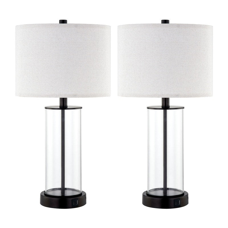 Lampe de table tactile KAWOTI 23,25 avec port USB et ampoules incluses