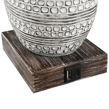 Lampes de table KAWOTI à commande tactile avec ports USB (lot de 2)