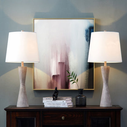 Ensemble de 2 lampes de table KAWOTI 27 à l'aspect vieilli