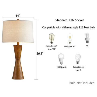 Ensemble de 2 lampes de table KAWOTI 27 à l'aspect vieilli