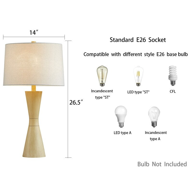 Ensemble de 2 lampes de table KAWOTI 27 à l'aspect vieilli