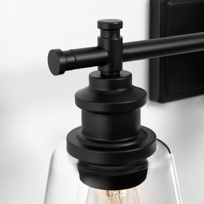 Applique murale KAWOTI à 4 lumières avec abat-jour en verre