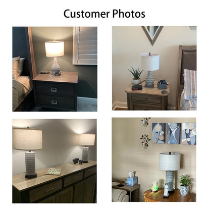 Lampes de table KAWOTI à commande tactile avec ports USB (lot de 2)