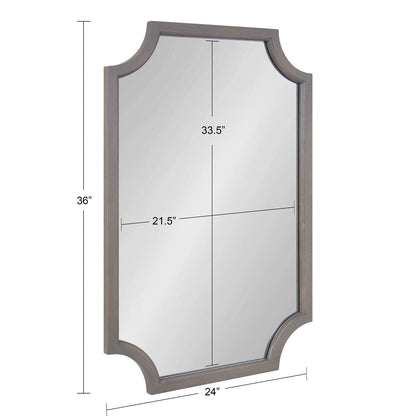Miroir à cadre en bois festonné Kate et Laurel Hogan
