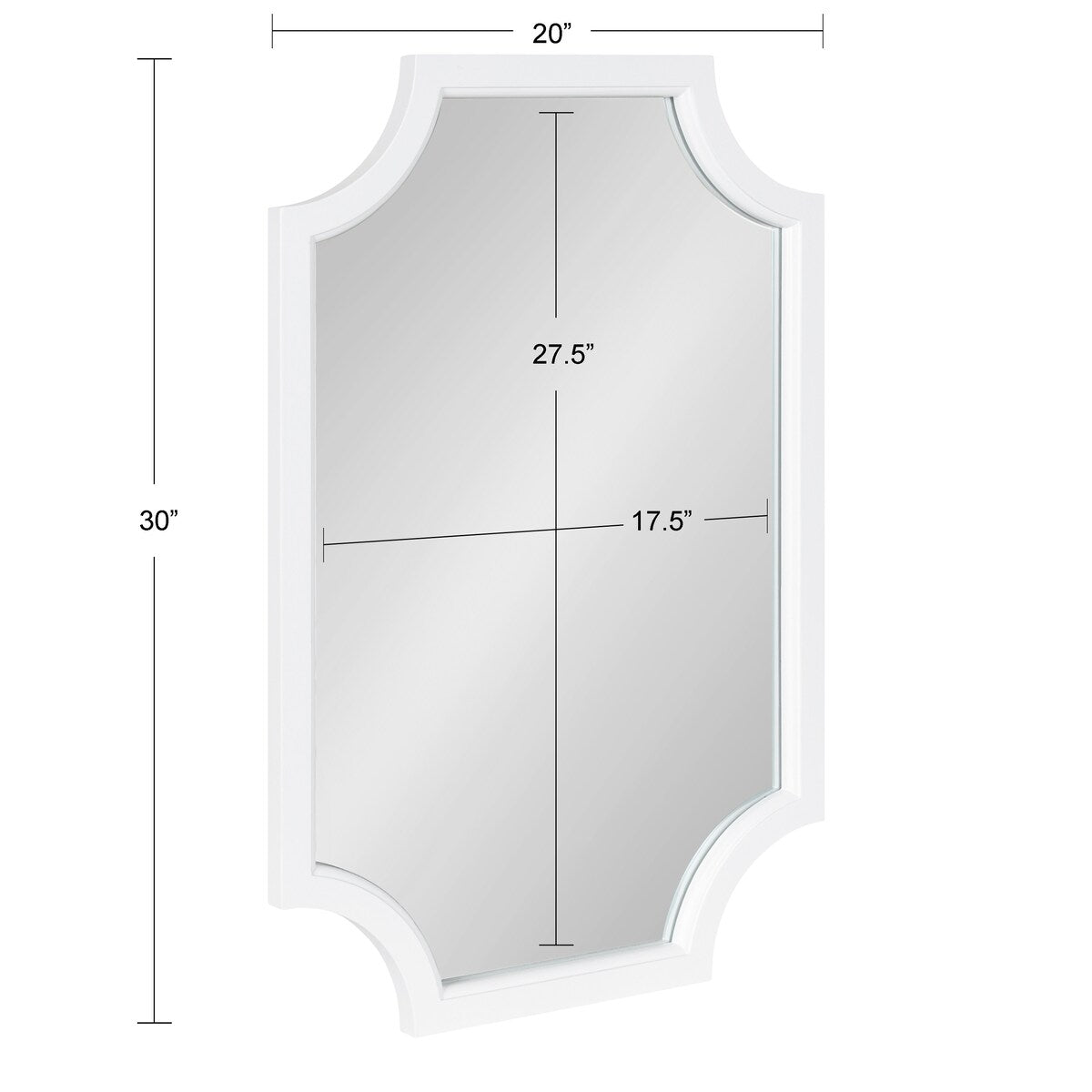 Miroir à cadre en bois festonné Kate et Laurel Hogan
